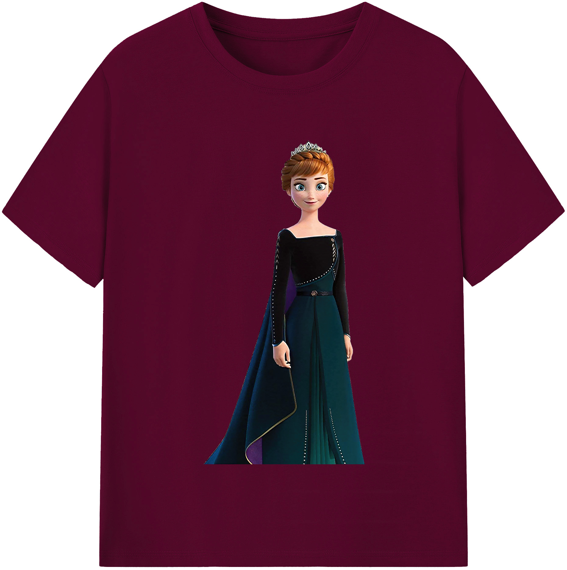 （画像用） アナと雪の女王 アンナ エルサ Frozen Anna Elsa レディースカジュアルプリントTシャツ（綿100％）